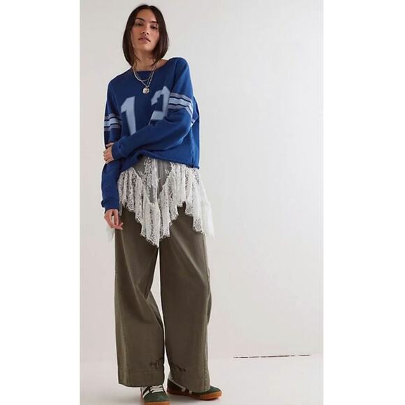 NWT FREE PEOPLE We The Free Sloane Belted Pants $148 X-LARGE Western Inspired - Picture 4 of 6